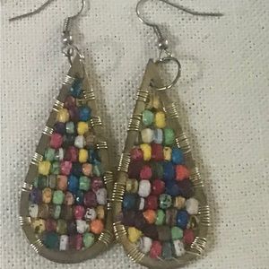 Noonday Paperbead Teardrop Earrings